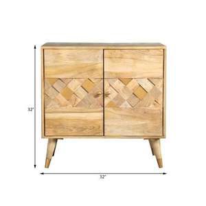 Varsovie Armoire d'appoint en bois de manguier à 2 portes classique de luxe traditionnel de meilleure qualité Meubles de maison pour le salon, la maison et le bureau - Product Image 6