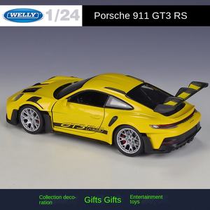 Borraccia 1:24 modello Pors-che 9-11 GT3 RS 992 metallo porta aperta per ragazzi in lega customizzata auto da collezione - Product Image 5
