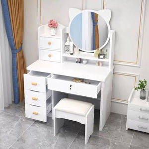 Juego <span class=keywords><strong>de</strong></span> <span class=keywords><strong>Tocador</strong></span> Moderno con Forma <span class=keywords><strong>de</strong></span> Gato y Espejo Rosa, Popular Mesa <span class=keywords><strong>de</strong></span> Maquillaje para Niñas, Económico - Product Image 3