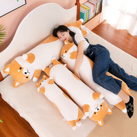 Peluche en coton Husky Corgi, jouet en peluche, oreiller en peau, doux, pour enfants, poupée éducative pour dormir, rembourrage en coton PP, 51-99 cm