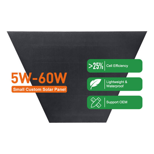 OEM Shape Triangle Solar Panel 5w 6w 10w 30W HPBC ETFE Solar Panel BC Solar Cell Mini Small Solar Panel With IP67 Waterproof