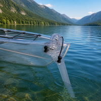 Roue de direction robuste en plastique transparent pour kayak, épaisse et renforcée, pour une direction stable, pièce de rechange pour kayak et canoë transparents