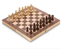 Wooden Staunton Chess Set with Foldable Chessboard