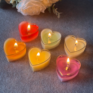 Velas Aromáticas de Cera de Soya con Forma de Corazón, Regalo Romántico <span class=keywords><strong>y</strong></span> Lujoso para Novia, Boda, San Valentín, <span class=keywords><strong>Cena</strong></span> - Product Image 3