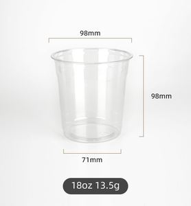 1000pcs/ctn Wholesale Plastic <b>Cup</b> 98mm 12oz 14oz 16oz 18oz 20oz 24oz clear Disposable PET <b>Cold</b> Drink Smoothie <b>Cups</b> with Lids - Product Image 3