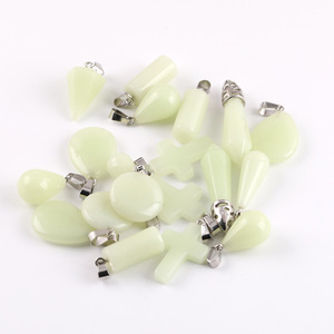 Pendentif double pointe en pierre naturelle, couleurs mélangées, serti clos, pour la fabrication de bijoux DIY, accessoires de charme unisexe - Product Image 3