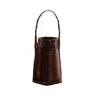 Handmade Bamboo Woven <b>Storage</b> <b>Baskets</b> Round Flower Vases Chinese Style Tableware Living Room Decor - Product Image 5