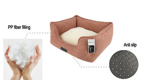 Selbst wärmende Hunde quadrat betten Sherpa Material Haustier Hunde bett Anti-Rutsch-Haustier bett für mittlere Hunde - Product Image 4