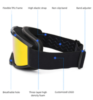 Lunettes de motocross à prix fabricant, logo personnalisé, protection UV, lunettes de moto tout-terrain, lunettes de sport