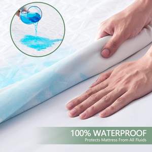 Op Maat Gemaakte 3d Air Stof <span class=keywords><strong>Bed</strong></span> Cover Ademende Premium Waterdichte Matrasbeschermer En Koeling Matras Pad - Product Image 4