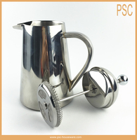 Cafetière à piston portable écologique à double paroi en acier inoxydable isolé robuste de 350 ml/800 ml/1000 ml (12 oz) pour la cuisine