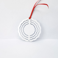Mini carillons éoliens de 3 pouces, ornement à sublimation, double face, blanc
