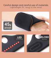 Masseur électrique pour poignet à réglage multi-vitesses, ceinture de massage vibratoire chauffante à lumière rouge, enveloppement pour la main et le poignet