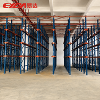 Système de rayonnage optimisé pour le stockage de palettes en drive-in, en acier robuste, protégé contre la corrosion, avec revêtement électrostatique en poudre pour le stockage de matériaux bruts en vrac