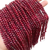 Pierre naturelle cornaline rouge perles rondes en vrac bricolage Bracelet fait main collier accessoire de fabrication de bijoux perle ronde à facettes