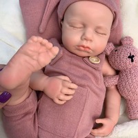 Weiche, solide Silikon-Reborn-Puppen (13 Zoll) LouLou mit anpassbarem Geschlecht und Frisur, simuliertes Frühgeborenen-Spielzeug