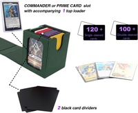 Boîte de rangement Torson écologique en PU à 2 fenêtres, étui étanche personnalisé pour 100 cartes de jeu Yugioh Commander CCG, capacité d'un gallon, breveté