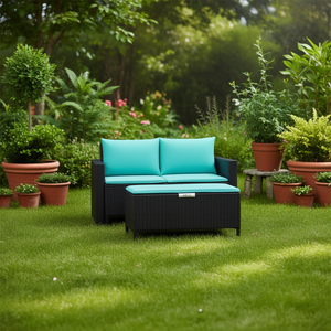 Garden <b>Sofa</b> Set Outdoor Furniture <b>Rattan</b> With Cushion Waterproof Contemporary Design For Garden Use - Product Image 2