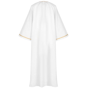 Vesbhusha <b>Women's</b> Long Sleeve Church <b>Choir</b> Dress Angel White <b>Robe</b> Breathable Silk Screen Printed Polyester OEM Service - Product Image 3