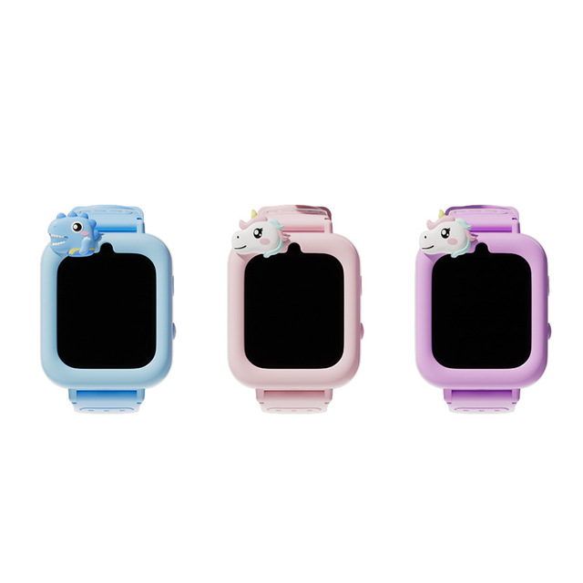 Kids Smart Watch 3d Cartoon unicorn Dinosaur Figure Touch Screen Camera Music Game Alarm Clock Silicone Wrist Watch Cute Pastel