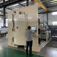 Machine de revêtement par dépôt sous vide PVD à film par pulvérisation D1200mm H2000mm, pour placage or, AR, AF, HR, VR, avec moteur PLC et roulement, d'occasion