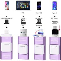 Jaster-clé USB 3 en 1, 128GB, 3.0 OTG, pour téléphone et ordinateur Android