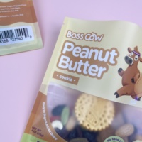 Sacs en plastique CPP de qualité alimentaire refermables, thermosoudés sur 3 côtés, avec fenêtre transparente sur le devant, capacité de 4 oz, pour gâteaux, beurre de cacahuète, aliments pour animaux de compagnie