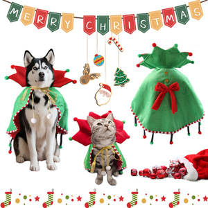 Dropshipping Shopify Fulfillment Agent 2026 Christmas Winter Warm Pet Dress Up Costume Dog Cat Cloak Cosplay Outfit - Product Image 1