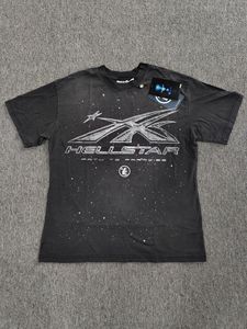 T-shirt da uomo in puro cotone vintage a maniche corte traspirante, stile europeo americano, lavaggio effetto invecchiato, di marca di moda - Product Image 3