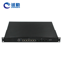 Boîtier en rack 1U pour appareil réseau Intel LGA 1151 H110 C236 6 LAN Firewall industriel Pfsense Mini PC 1U Server Rackmount Chassis