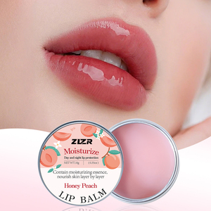 Baume à lèvres ZLZR Honey Peach 10g, hydratant, à la cire d'abeille, masque pour les lèvres, hydratation longue durée, raffermissant, anti-rides, soin des lèvres jour et nuit - Product Image 1