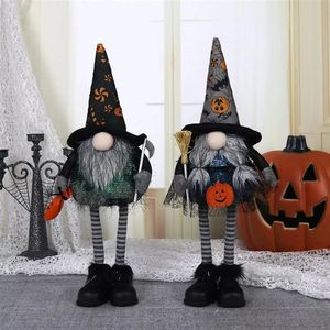 Adorno de Mesa de Peluche con Luces LED Multicolor, Diseño de Pareja de Gnomos Brujas para Disfraces de Halloween - Product Image 2