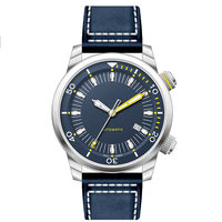Montre mécanique automatique en cuir de mode Offre Spéciale, couronne pour la montre mécanique d'anneau de tension de rotation