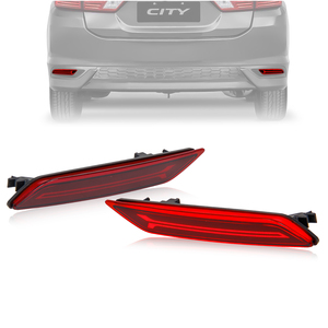 Réflecteur arrière LED <span class=keywords><strong>de</strong></span> freinage, <span class=keywords><strong>feu</strong></span> <span class=keywords><strong>de</strong></span> pare-choc arrière pour H0NDA CITY 2017 2018 2019, 2 pièces - Product Image 1