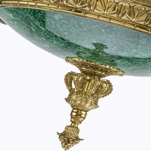 Lustre Cygne en Cuivre avec Base <span class=keywords><strong>Turquoise</strong></span> <span class=keywords><strong>et</strong></span> Zircon Bleu, Luminaire Suspendu Motif Cygne pour Salle de Banquet - Product Image 4