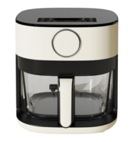 Friteuse à air numérique multifonction sans huile et sans fumée de 5,5 L en verre, à commande numérique, pour usage domestique – Meilleure vente