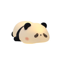 Veilleuse LED tactile en silicone en forme d'animal de dessin animé mignon pour bébé, avec minuterie, pour chambre à coucher, décoration intérieure, cadeau