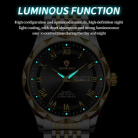 Jam Tangan Pria Binbond B6367 6367 OEM ODM Custom Quartz Stainless Steel Tanggal Bercahaya Grosir Mewah Bisnis Kasual