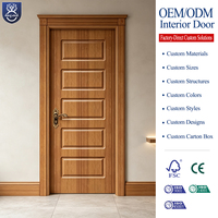 Puertas interiores de estilo europeo, puerta de madera de Mdf y PVC para baño, fabricante de fábrica China de Zhejiang, barato