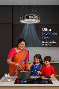 Ventilador de Techo Invisible para Cocina con Motor de CC Premium, Acabado en Madera, con Luz LED, Diseño sin Aspas, Funcionamiento Silencioso y Regulable - Product Image 5