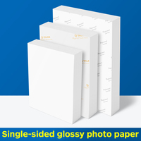 Papier autocollant professionnel brillant pour impression jet d'encre, format A4, 135g, en gros, personnalisable