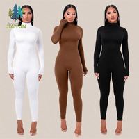 Combinaisons pour femmes prêtes à être expédiées, style boutique, fitness, extensibles, manches longues, doublure épaisse en peluche, automne