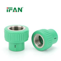 Raccords PPR IFAN OEM ODM, raccord vert PPR 20-63MM ISO 15874, raccord femelle PPR, raccords de tuyauterie PPR
