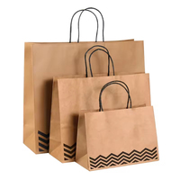 Sacs en papier d'emballage de restaurant kraft kaki faits à la main automatiques personnalisés pour Pizza Sushi à emporter gâteaux en papier kraft brun numérique