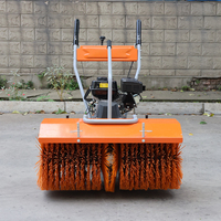 Balayeuse à neige rotative manuelle avec tête de souffleur à neige optionnelle de 56 cm et lame de charrue à neige de 80 cm pour allée de jardin