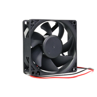Ventilateur de refroidissement axial sans balais DC X-HON 80x80x25mm 5V/12V/24V à roulement à billes, ventilateur de refroidissement CPU DC 80mm 4 broches pour ordinateur