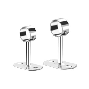Yachuangxin Stainless Steel <b>Rod</b> <b>Holder</b> Solid Hanging Base Round Shape for Home Installation - Product Image 1