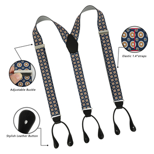 <span class=keywords><strong>Tirantes</strong></span> Elásticos Ajustables Premium con Botones <span class=keywords><strong>para</strong></span> <span class=keywords><strong>Hombre</strong></span>, Clásicos Negros <span class=keywords><strong>para</strong></span> Traje <span class=keywords><strong>de</strong></span> Etiqueta, Cena, Caballero, Vestimenta Formal - Product Image 4
