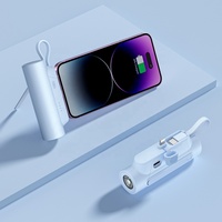 Tendance Nouveaux Produits 2025 Arrivées OEM Cadeau Mini Capsule Rechargeable 5000mAh Grande Capacité 2 en 1 Chargeur Portable Power Bank