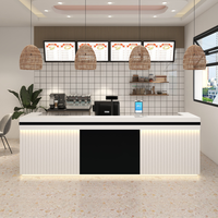 Conception de kiosque à café sur mesure, comptoir de bar à café, mobilier de café, comptoir de bar rose, comptoirs de café rose